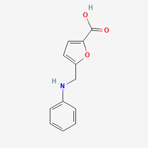 molecular formula C12H11NO3 B2910437 5-[(Phenylamino)methyl]furan-2-carboxylic acid CAS No. 858249-56-6
