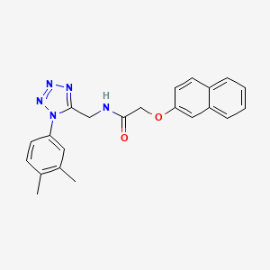 N-((1-(3,4-dimethylphenyl)-1H-tetrazol-5-yl)methyl)-2-(naphthalen-2-yloxy)acetamide