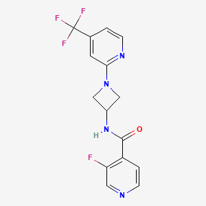3-Fluoro-N-[1-[4-(trifluoromethyl)pyridin-2-yl]azetidin-3-yl]pyridine-4-carboxamide