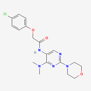 2-(4-chlorophenoxy)-N-(4-(dimethylamino)-2-morpholinopyrimidin-5-yl)acetamide