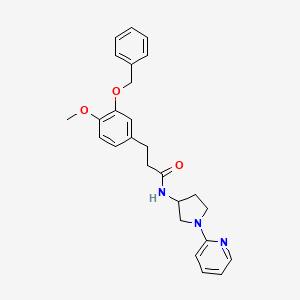 3-(3-(benzyloxy)-4-methoxyphenyl)-N-(1-(pyridin-2-yl)pyrrolidin-3-yl)propanamide