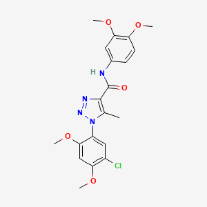 1-(5-chloro-2,4-dimethoxyphenyl)-N-(3,4-dimethoxyphenyl)-5-methyl-1H-1,2,3-triazole-4-carboxamide
