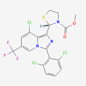 methyl (2S)-2-[8-chloro-3-(2,6-dichlorophenyl)-6-(trifluoromethyl)imidazo[1,5-a]pyridin-1-yl]-1,3-thiazolidine-3-carboxylate