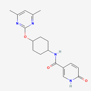 N-((1r,4r)-4-((4,6-dimethylpyrimidin-2-yl)oxy)cyclohexyl)-6-oxo-1,6-dihydropyridine-3-carboxamide