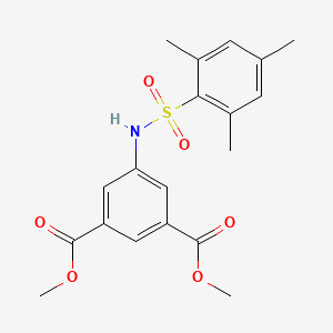 molecular formula C19H21NO6S B2910469 Methyl 5-((2,4,6-trimethylphenylsulfonyl)amino)-3-(methoxycarbonyl)benzoate CAS No. 349402-52-4