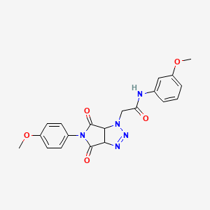 molecular formula C20H19N5O5 B2910477 N-(3-methoxyphenyl)-2-(5-(4-methoxyphenyl)-4,6-dioxo-4,5,6,6a-tetrahydropyrrolo[3,4-d][1,2,3]triazol-1(3aH)-yl)acetamide CAS No. 1008233-56-4
