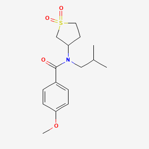 molecular formula C16H23NO4S B2910481 N-(1,1-dioxidotetrahydrothiophen-3-yl)-N-isobutyl-4-methoxybenzamide CAS No. 898425-04-2