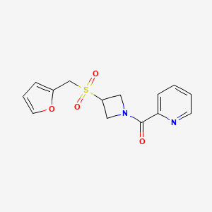 (3-((Furan-2-ylmethyl)sulfonyl)azetidin-1-yl)(pyridin-2-yl)methanone