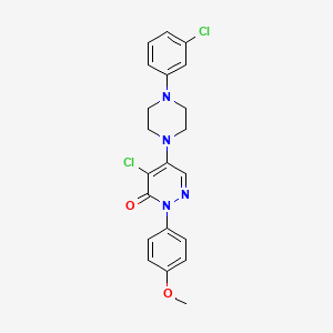 4-Chloro-5-(4-(3-chlorophenyl)piperazino)-2-(4-methoxyphenyl)-3(2H)-pyridazinone