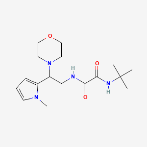 molecular formula C17H28N4O3 B2910494 N1-(tert-butyl)-N2-(2-(1-methyl-1H-pyrrol-2-yl)-2-morpholinoethyl)oxalamide CAS No. 1049398-80-2