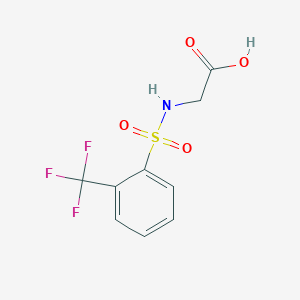 molecular formula C9H8F3NO4S B2910497 (2-Trifluoromethyl-benzenesulfonylamino)-acetic acid CAS No. 496026-17-6