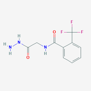 molecular formula C10H10F3N3O2 B2910499 N-Hydrazinocarbonylmethyl-2-trifluoromethyl-benzamide CAS No. 887202-54-2