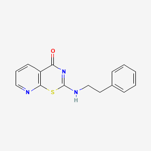 molecular formula C15H13N3OS B2910506 2-((2-Phenylethyl)amino)pyridino[3,2-E]1,3-thiazin-4-one CAS No. 1022651-97-3