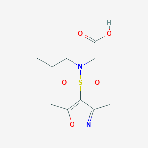 2-(N-Isobutyl-3,5-dimethylisoxazole-4-sulfonamido)acetic acid