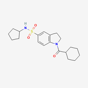 Cyclohexyl 5-[(cyclopentylamino)sulfonyl]indolinyl ketone
