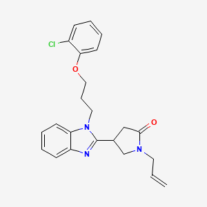 1-allyl-4-(1-(3-(2-chlorophenoxy)propyl)-1H-benzo[d]imidazol-2-yl)pyrrolidin-2-one