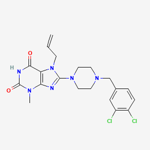8-[4-[(3,4-Dichlorophenyl)methyl]piperazin-1-yl]-3-methyl-7-prop-2-enylpurine-2,6-dione