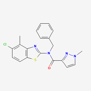N-benzyl-N-(5-chloro-4-methylbenzo[d]thiazol-2-yl)-1-methyl-1H-pyrazole-3-carboxamide