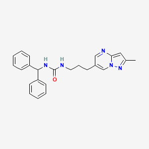 molecular formula C24H25N5O B2910519 1-Benzhydryl-3-(3-(2-methylpyrazolo[1,5-a]pyrimidin-6-yl)propyl)urea CAS No. 1795193-04-2