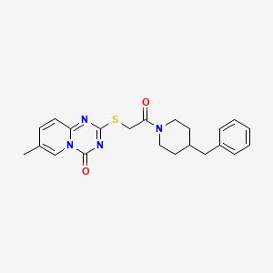 2-[2-(4-Benzylpiperidin-1-yl)-2-oxoethyl]sulfanyl-7-methylpyrido[1,2-a][1,3,5]triazin-4-one