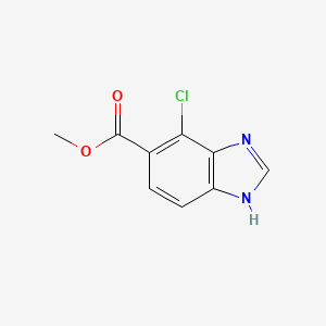 molecular formula C9H7ClN2O2 B2910526 Methyl 7-chloro-1H-benzimidazole-6-carboxylate CAS No. 1806672-21-8