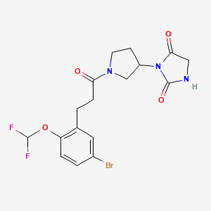 3-(1-(3-(5-Bromo-2-(difluoromethoxy)phenyl)propanoyl)pyrrolidin-3-yl)imidazolidine-2,4-dione