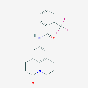 N-(3-oxo-1,2,3,5,6,7-hexahydropyrido[3,2,1-ij]quinolin-9-yl)-2-(trifluoromethyl)benzamide