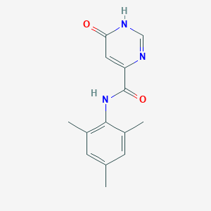 molecular formula C14H15N3O2 B2910534 6-hydroxy-N-mesitylpyrimidine-4-carboxamide CAS No. 2034233-21-9