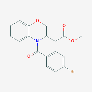 methyl 2-[4-(4-bromobenzoyl)-3,4-dihydro-2H-1,4-benzoxazin-3-yl]acetate