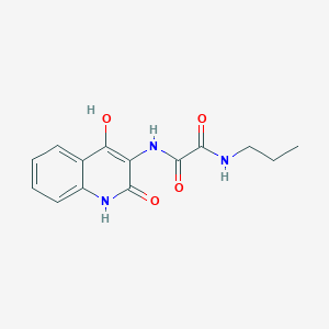 N1-(4-hydroxy-2-oxo-1,2-dihydroquinolin-3-yl)-N2-propyloxalamide