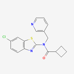 N-(6-chlorobenzo[d]thiazol-2-yl)-N-(pyridin-3-ylmethyl)cyclobutanecarboxamide