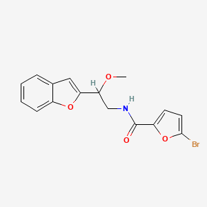 molecular formula C16H14BrNO4 B2910543 N-(2-(苯并呋喃-2-基)-2-甲氧基乙基)-5-溴呋喃-2-甲酰胺 CAS No. 2034608-74-5