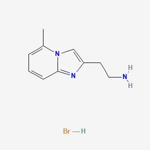 molecular formula C10H14BrN3 B2910549 2-{5-Methylimidazo[1,2-a]pyridin-2-yl}ethan-1-amine hydrobromide CAS No. 1909347-92-7