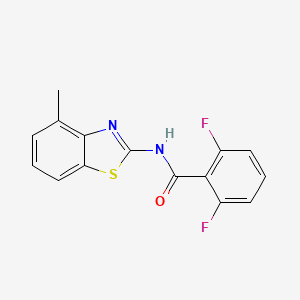 molecular formula C15H10F2N2OS B2910550 2,6-difluoro-N-(4-methyl-1,3-benzothiazol-2-yl)benzamide CAS No. 325988-74-7