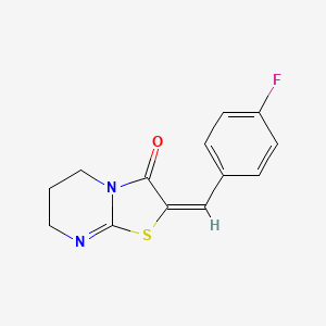 2-[(E)-(4-fluorophenyl)methylidene]-6,7-dihydro-5H-[1,3]thiazolo[3,2-a]pyrimidin-3(2H)-one