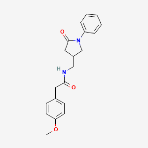 2-(4-methoxyphenyl)-N-((5-oxo-1-phenylpyrrolidin-3-yl)methyl)acetamide