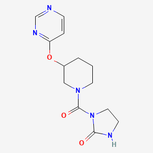 1-(3-(Pyrimidin-4-yloxy)piperidine-1-carbonyl)imidazolidin-2-one