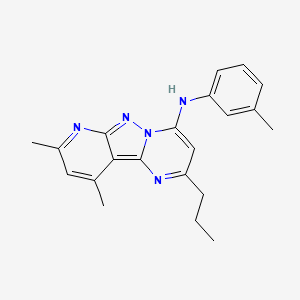 8,10-dimethyl-N-(3-methylphenyl)-2-propylpyrido[2',3':3,4]pyrazolo[1,5-a]pyrimidin-4-amine