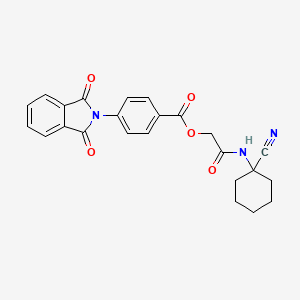 molecular formula C24H21N3O5 B2910595 [(1-cyanocyclohexyl)carbamoyl]methyl 4-(1,3-dioxo-2,3-dihydro-1H-isoindol-2-yl)benzoate CAS No. 1210764-69-4
