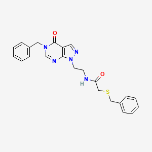 N-(2-(5-benzyl-4-oxo-4,5-dihydro-1H-pyrazolo[3,4-d]pyrimidin-1-yl)ethyl)-2-(benzylthio)acetamide