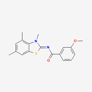 3-methoxy-N-(3,4,6-trimethyl-1,3-benzothiazol-2-ylidene)benzamide