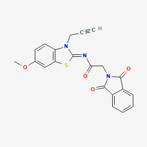 (Z)-2-(1,3-dioxoisoindolin-2-yl)-N-(6-methoxy-3-(prop-2-yn-1-yl)benzo[d]thiazol-2(3H)-ylidene)acetamide