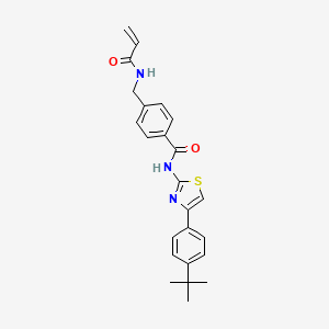N-[4-(4-tert-butylphenyl)-1,3-thiazol-2-yl]-4-[(prop-2-enamido)methyl]benzamide