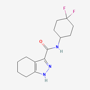 molecular formula C14H19F2N3O B2910624 N-(4,4-difluorocyclohexyl)-4,5,6,7-tetrahydro-1H-indazole-3-carboxamide CAS No. 2309232-01-5