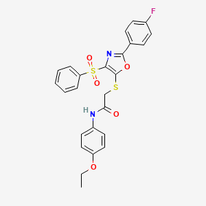 N-(4-ethoxyphenyl)-2-((2-(4-fluorophenyl)-4-(phenylsulfonyl)oxazol-5-yl)thio)acetamide