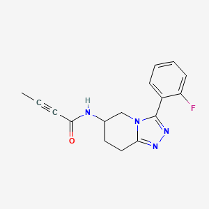 N-[3-(2-Fluorophenyl)-5,6,7,8-tetrahydro-[1,2,4]triazolo[4,3-a]pyridin-6-yl]but-2-ynamide