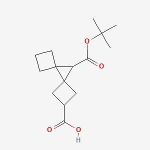 9-[(2-Methylpropan-2-yl)oxycarbonyl]dispiro[3.0.35.14]nonane-7-carboxylic acid