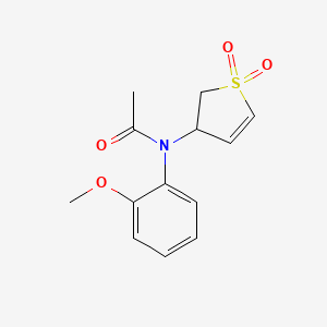 molecular formula C13H15NO4S B2910636 N-(1,1-dioxido-2,3-dihydrothiophen-3-yl)-N-(2-methoxyphenyl)acetamide CAS No. 329202-71-3