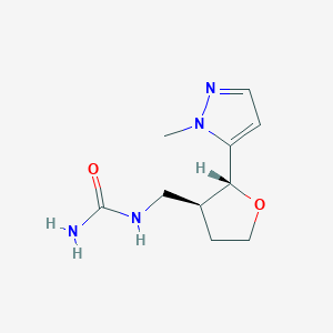 [(2R,3S)-2-(2-Methylpyrazol-3-yl)oxolan-3-yl]methylurea