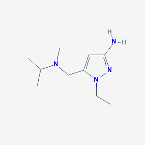 molecular formula C10H20N4 B2910640 1-ethyl-5-{[isopropyl(methyl)amino]methyl}-1H-pyrazol-3-amine CAS No. 1856049-19-8